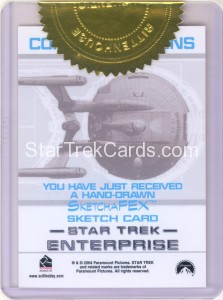 Star Trek Enterprise Season Three Sketch TPol Back