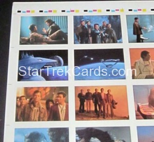 Star Trek III The Search for Spock Uncut Base Card Sheet Front Alternate