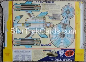 Star Trek The Motion Picture Weetabix Box U.S.S. Enterprise Back