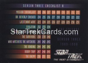 Star Trek The Next Generation Season Three Trading Card 310