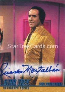Star Trek The Original Series Season One A17 Ricardo Montalban Autograph