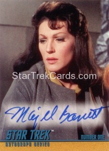 Star Trek The Original Series Season One Autograph A25 Majel Barret Front
