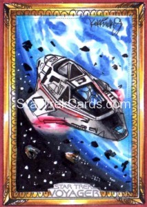 Star Trek Voyager Heroes Villains Achilleas Kokkinakis Sketch Card 1 Front