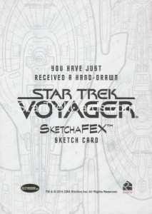 Star Trek Voyager Heroes Villains Achilleas Kokkinakis Sketch Card Back