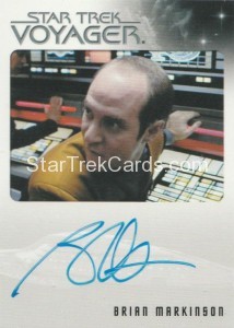 Star Trek Voyager Heroes Villains Autograph Brian Markinson Lt Peter Durst Front