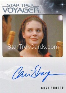 Star Trek Voyager Heroes Villains Autograph Cari Shayne Front