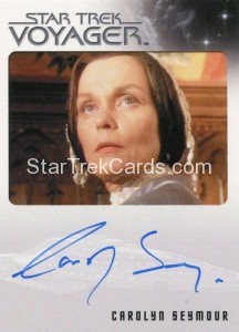 Star Trek Voyager Heroes Villains Autograph Carolyn seymour Front