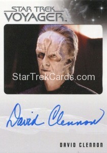 Star Trek Voyager Heroes Villains Autograph David Clennon Front