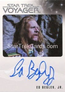 Star Trek Voyager Heroes Villains Autograph Ed Begley Jr Front