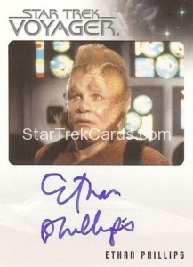 Star Trek Voyager Heroes Villains Autograph Ethan Phillips Front