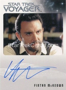 Star Trek Voyager Heroes Villains Autograph Fintan McKeown Front