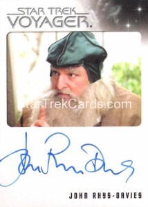 Star Trek Voyager Heroes Villains Autograph John Rhys Davies Front