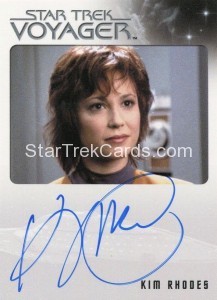 Star Trek Voyager Heroes Villains Autograph Kim Rhodes Front