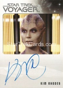 Star Trek Voyager Heroes Villains Autograph Kim Rhodes Jhet’leya Front