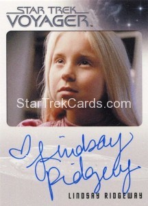 Star Trek Voyager Heroes Villains Autograph Lindsay Ridgeway Front
