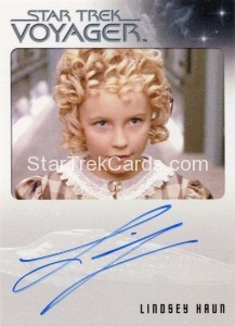 Star Trek Voyager Heroes Villains Autograph Lindsey Haun Front