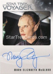 Star Trek Voyager Heroes Villains Autograph Mary Elizabeth McGlynn Front