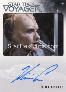 Star Trek Voyager Heroes Villains Autograph Mimi Craven Front