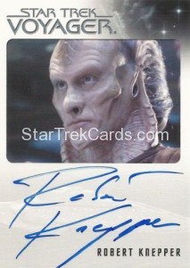 Star Trek Voyager Heroes Villains Autograph Robert Knepper Front