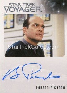 Star Trek Voyager Heroes Villains Autograph Robert Picardo Front