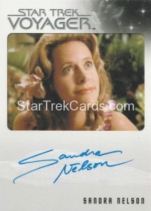 Star Trek Voyager Heroes Villains Autograph Sandra Nelson Front