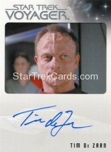 Star Trek Voyager Heroes Villains Autograph Tim De Zarn Front