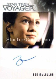 Star Trek Voyager Heroes Villains Autograph Zoe McLellan Front