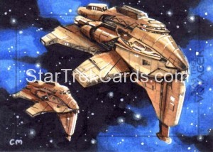 Star Trek Voyager Heroes Villains Chris Meeks Sketch Card 1 Front