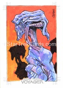 Star Trek Voyager Heroes Villains Daniel Campos Sketch Card 1 Front