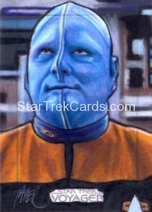 Star Trek Voyager Heroes Villains Javier Gonzalez Sketch Card 1 Front