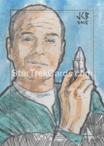 Star Trek Voyager Heroes Villains Jeffrey Benitez Sketch Card 1 Front