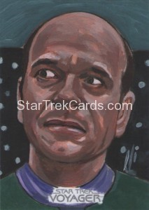 Star Trek Voyager Heroes Villains Lee Lightfoot Sketch Card 1 Front