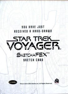 Star Trek Voyager Heroes Villains Sketch Helga Wojik Back