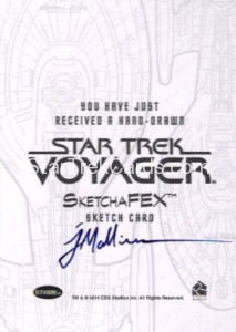 Star Trek Voyager Heroes Villains Sketch Jeff Mallinson Back