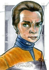 Star Trek Voyager Heroes Villains Sketch Leon Braojos Front 2