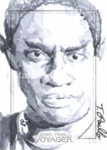 Star Trek Voyager Heroes Villains Tanner Padlo Sketch Card 1 Front