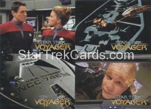 Star Trek Voyager Season One Series One Promo Four Card Sheet Front