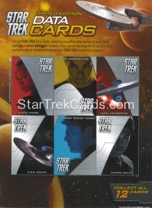 Star Trek XI Kelloggs Trading Card Full Sheet Orange Front