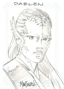 The Women of Star Trek Voyager HoloFEX Sketch Reward Daelen Front