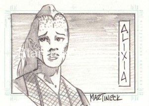 The Women of Star Trek Voyager HoloFEX Sketch Reward Martineck Alixia Front
